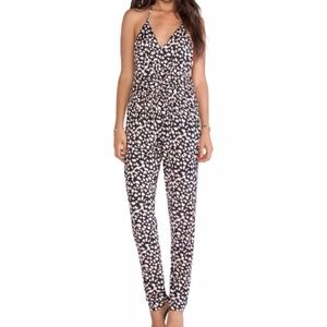 TBAGS HEART PRINT HALTER JUMPSUIT